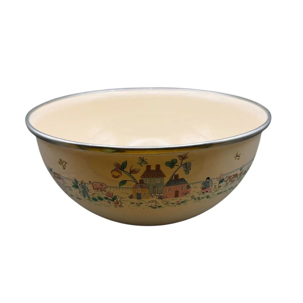 Unbranded vintage enamelware
